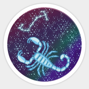 Scorpio Zodiac Sign Scorpion with Constellation Sticker